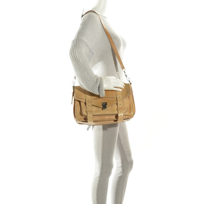 Proenza Schouler Python PS1 Large Satchel Gold 2 of 13