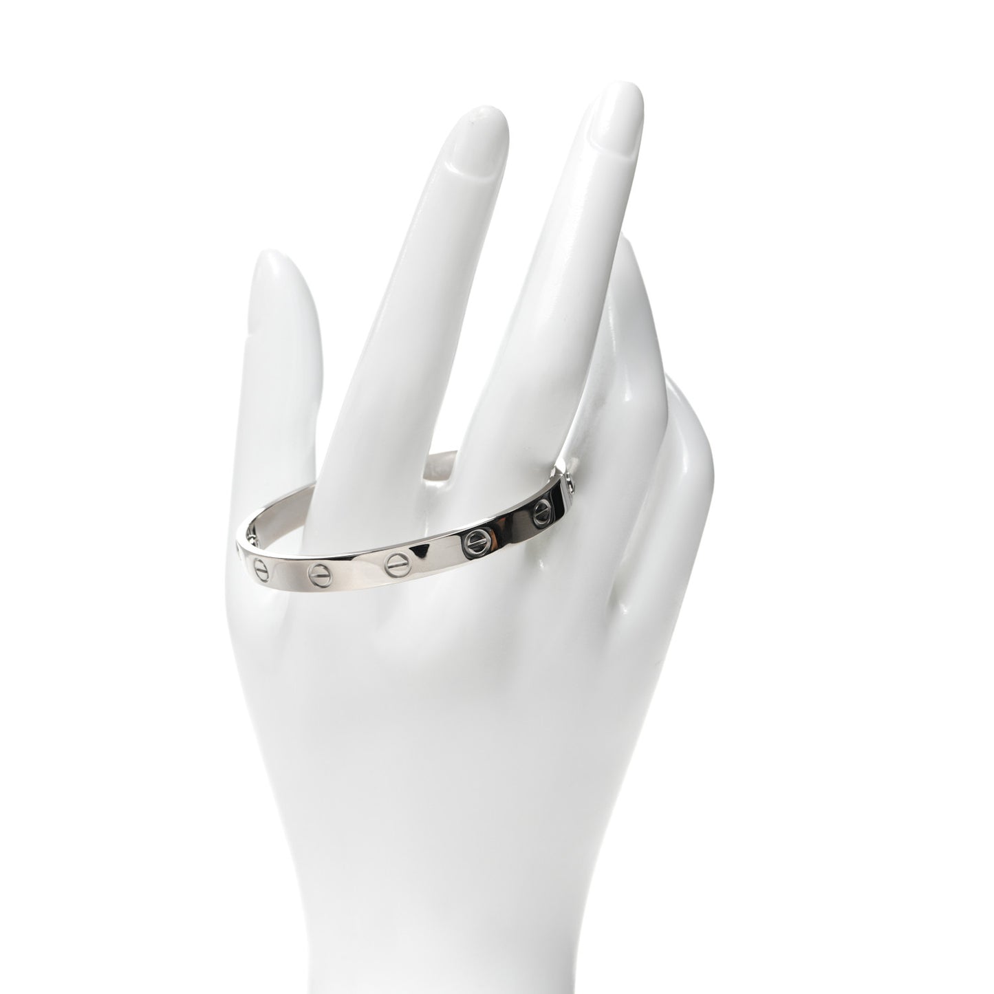 18K White Gold LOVE Bracelet 16