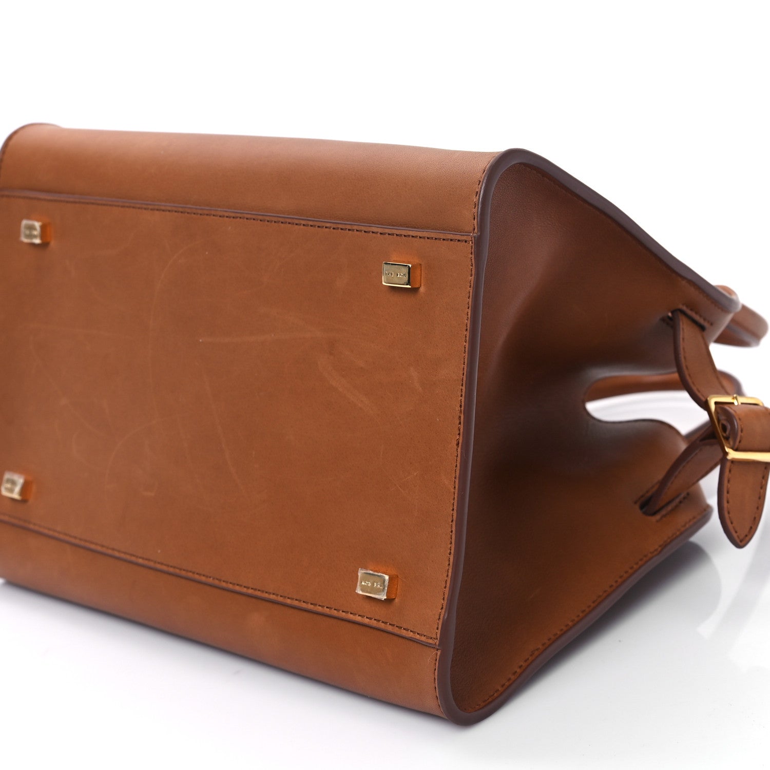 The Row Polished Saddle Calfskin Soft Margaux 10 Bag Cuir 9 of 12