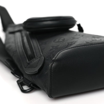 Louis Vuitton Calfskin Shadow Monogram Duo Slingbag Black 8 of 9
