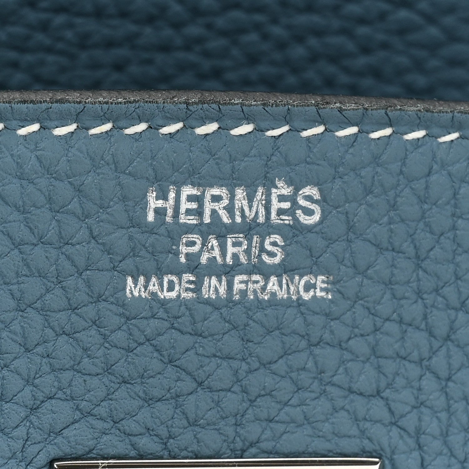 Hermes Togo Birkin 30 Blue Jean 6 of 13
