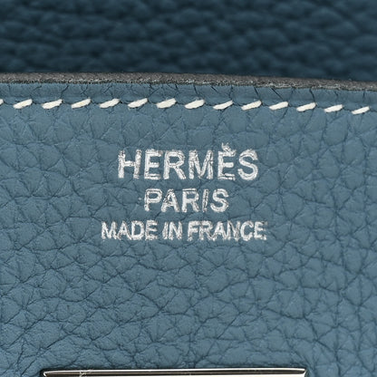 Hermes Togo Birkin 30 Blue Jean 6 of 13