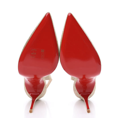 Christian Louboutin Glitter Ever 100 Pumps 38 Platine 5 of 12