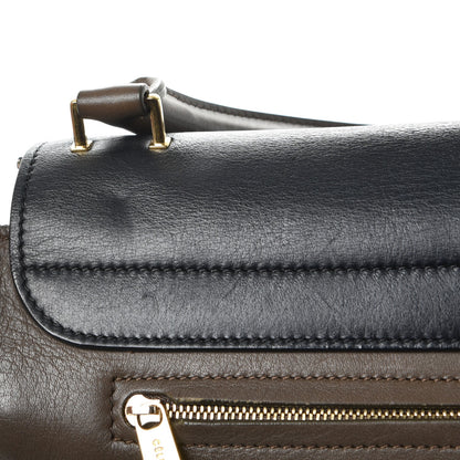 Celine Calfskin Suede Tri-color Large Trapeze Olive 10 of 22