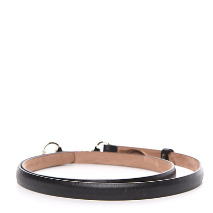 Gucci Calfskin Horsebit Skinny Belt 90 36 Black 3 of 10