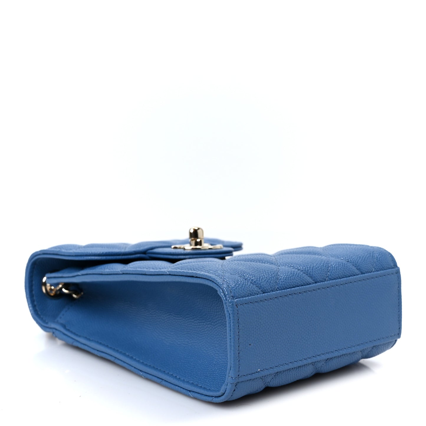 Caviar Quilted Classic Phone Holder Blue