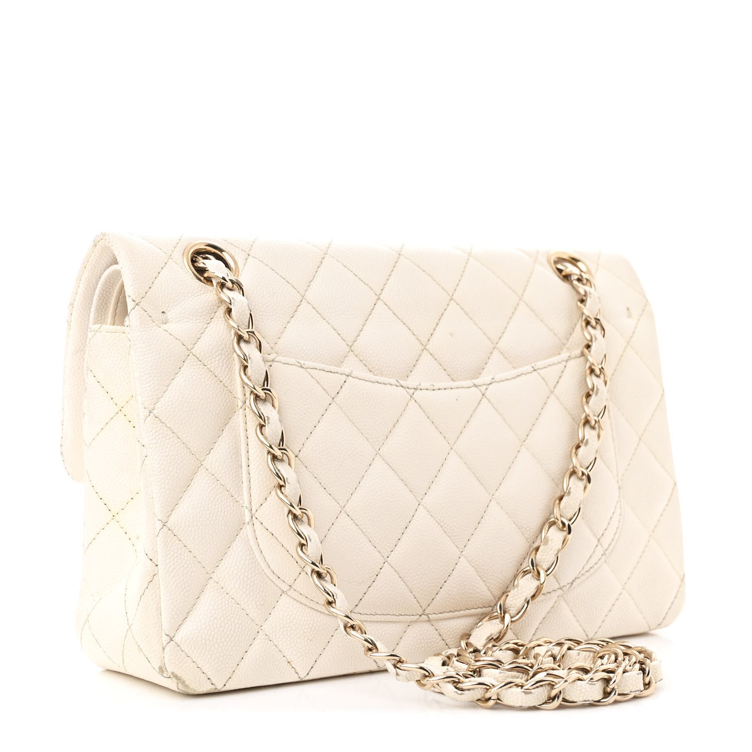 Chanel Caviar Quilted Small Double Flap White 3 of 15