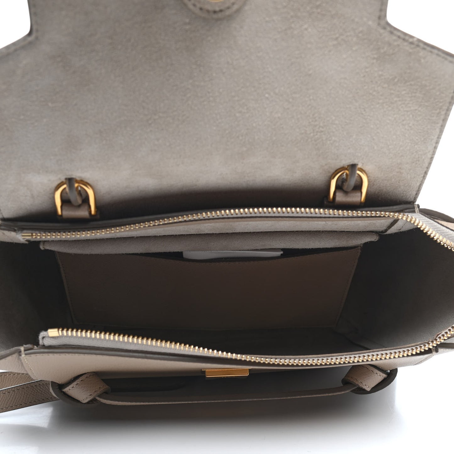 Grained Calfskin Micro Belt Bag Light Taupe