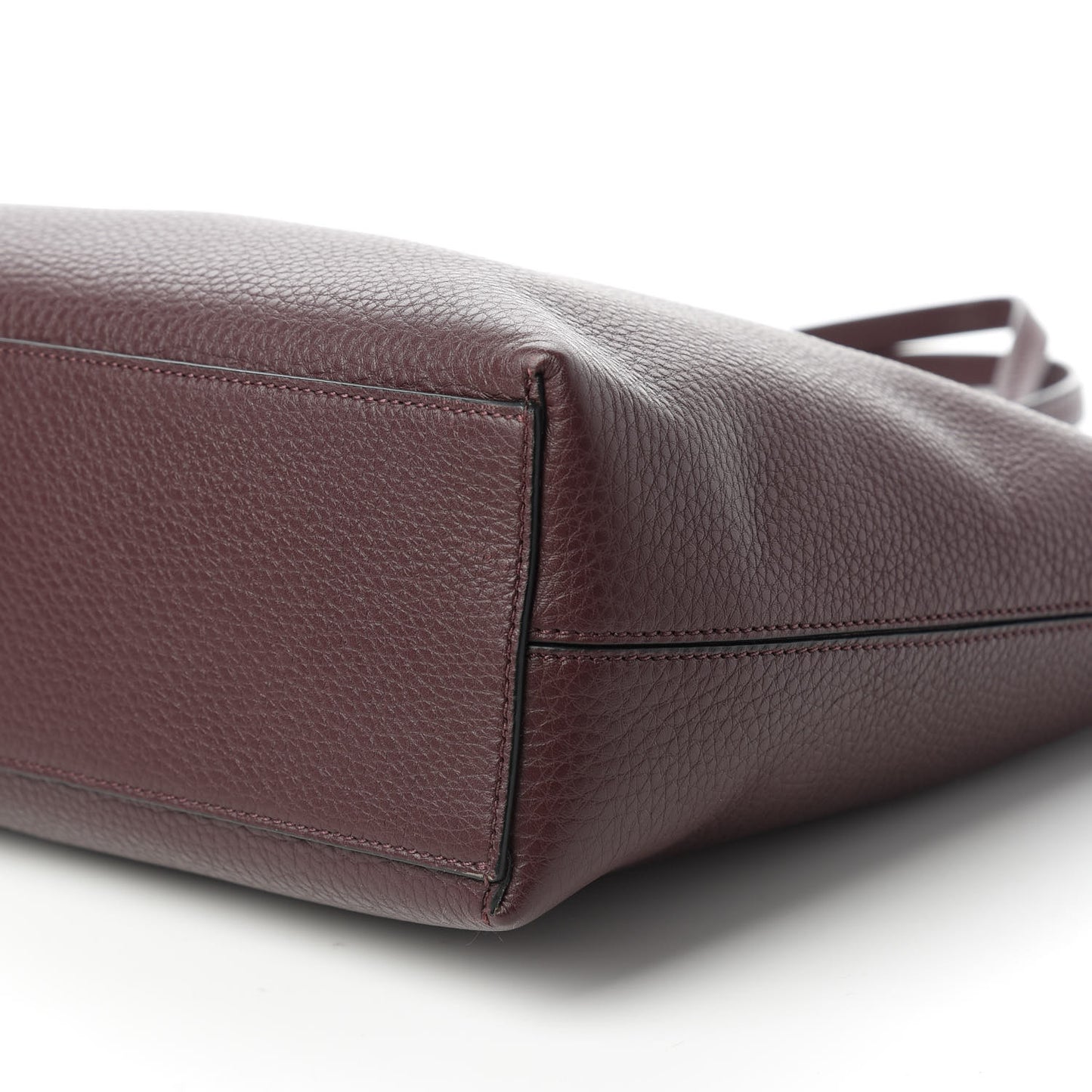 Grained Calfskin Small Rockstud Shoulder Tote Rubin