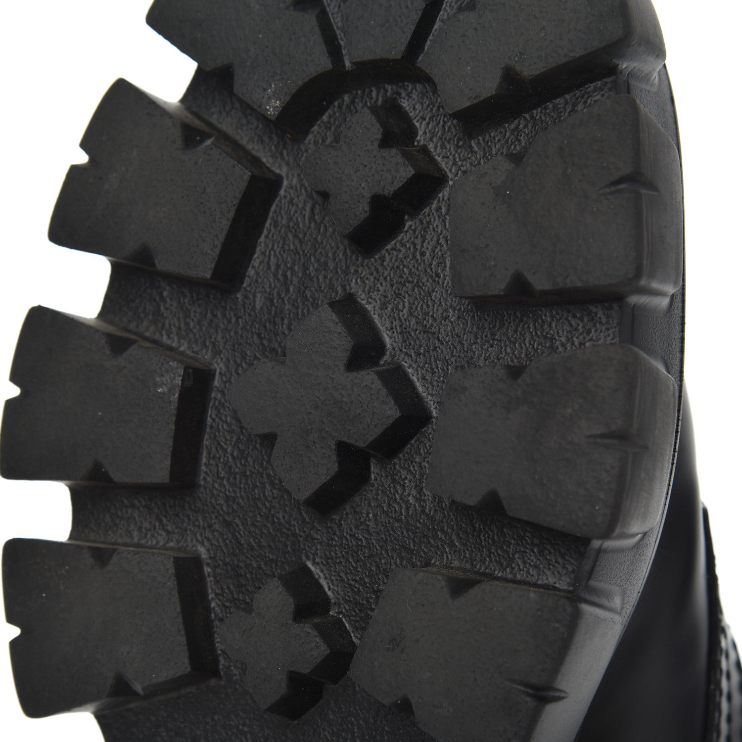 Prada Spazzolato Rois Re-Nylon Metal Triangle Logo Mens Monolith Pouch Pocket 60mm Combat Boots 8.5 Black 12 of 16