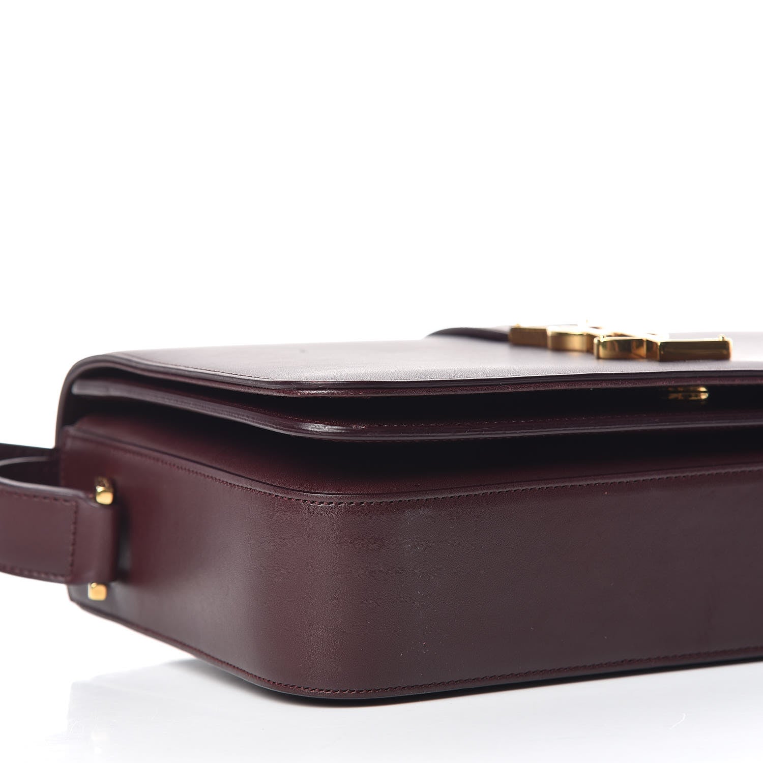 Saint Laurent Smooth Calfskin Medium Classic Monogram Universite Bag Dark Red 5 of 12
