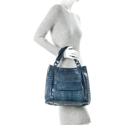 Nancy Gonzalez Crocodile Tote Blue 2 of 7