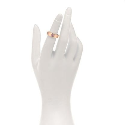 Cartier 18K Pink Gold Pink Sapphire 5.5mm LOVE Ring 48 4.5 2 of 5