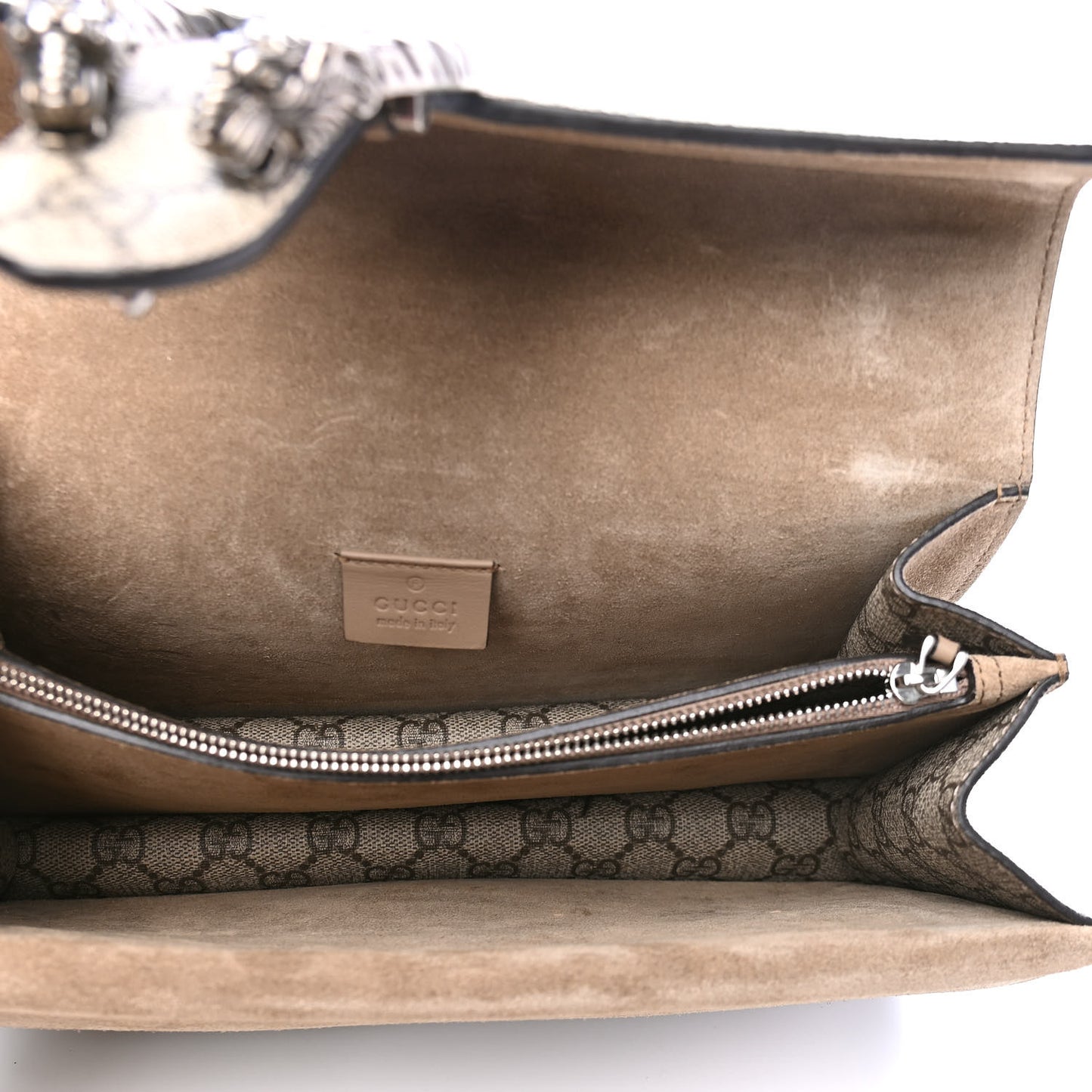 GG Supreme Monogram Small Dionysus Shoulder Bag Taupe