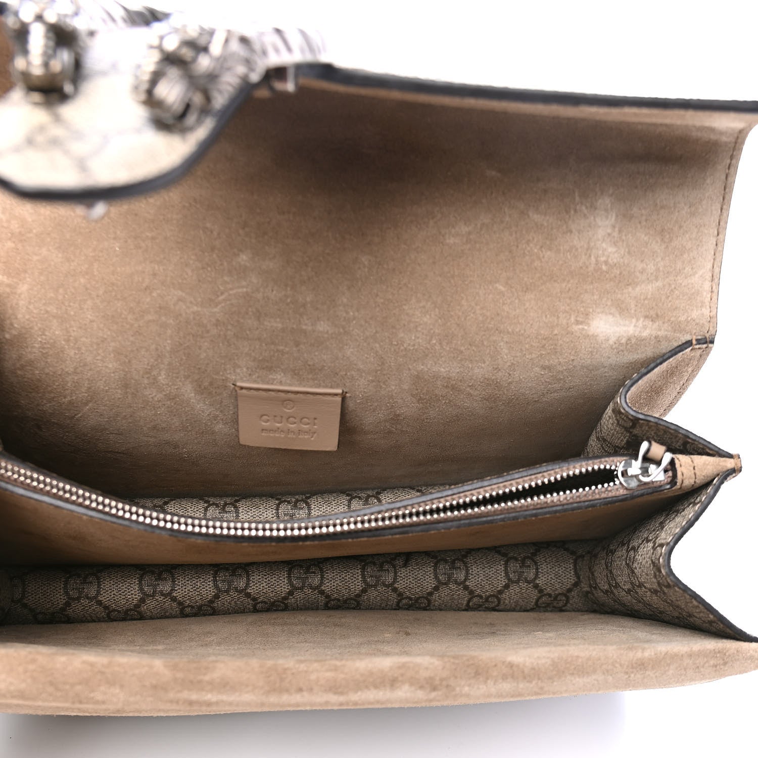 Gucci GG Supreme Monogram Small Dionysus Shoulder Bag Taupe 4 of 4