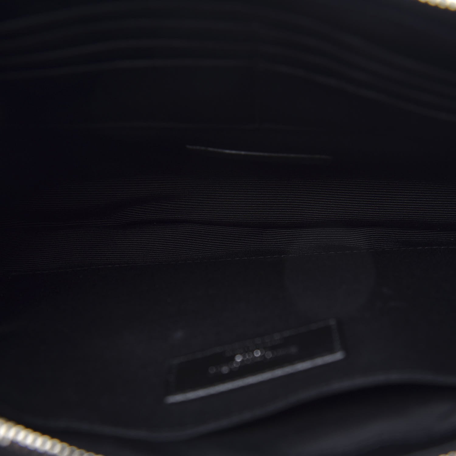 Saint Laurent Calfskin Matelasse Monogram Cassandre Tablet Pouch Black 5 of 10