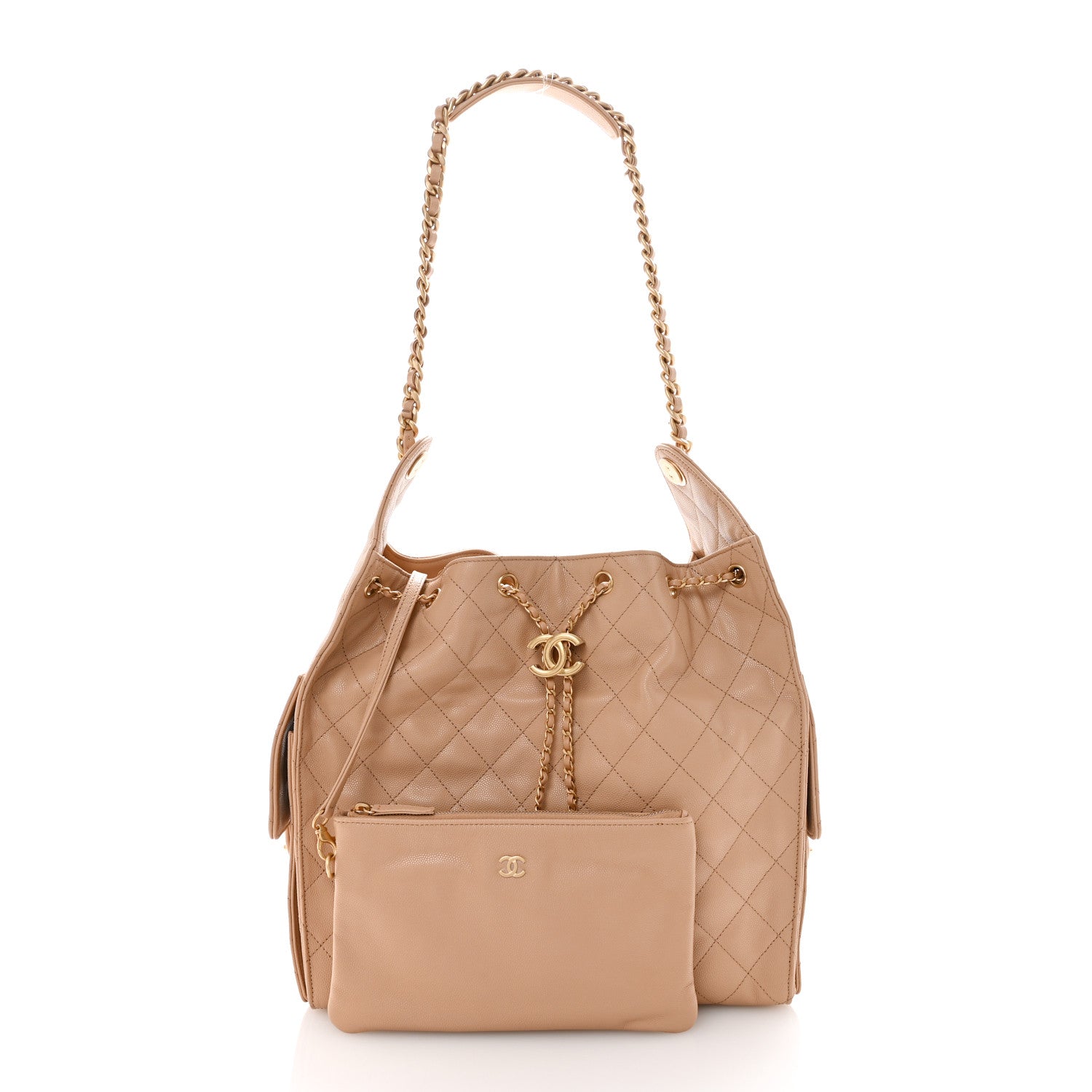 Chanel Caviar Quilted Medium Chanel 25 Handbag Beige 3 of 11