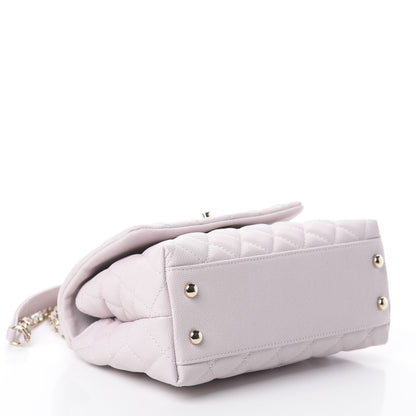 Chanel Caviar Quilted Mini Coco Handle Flap Lilas Lilac 3 of 8