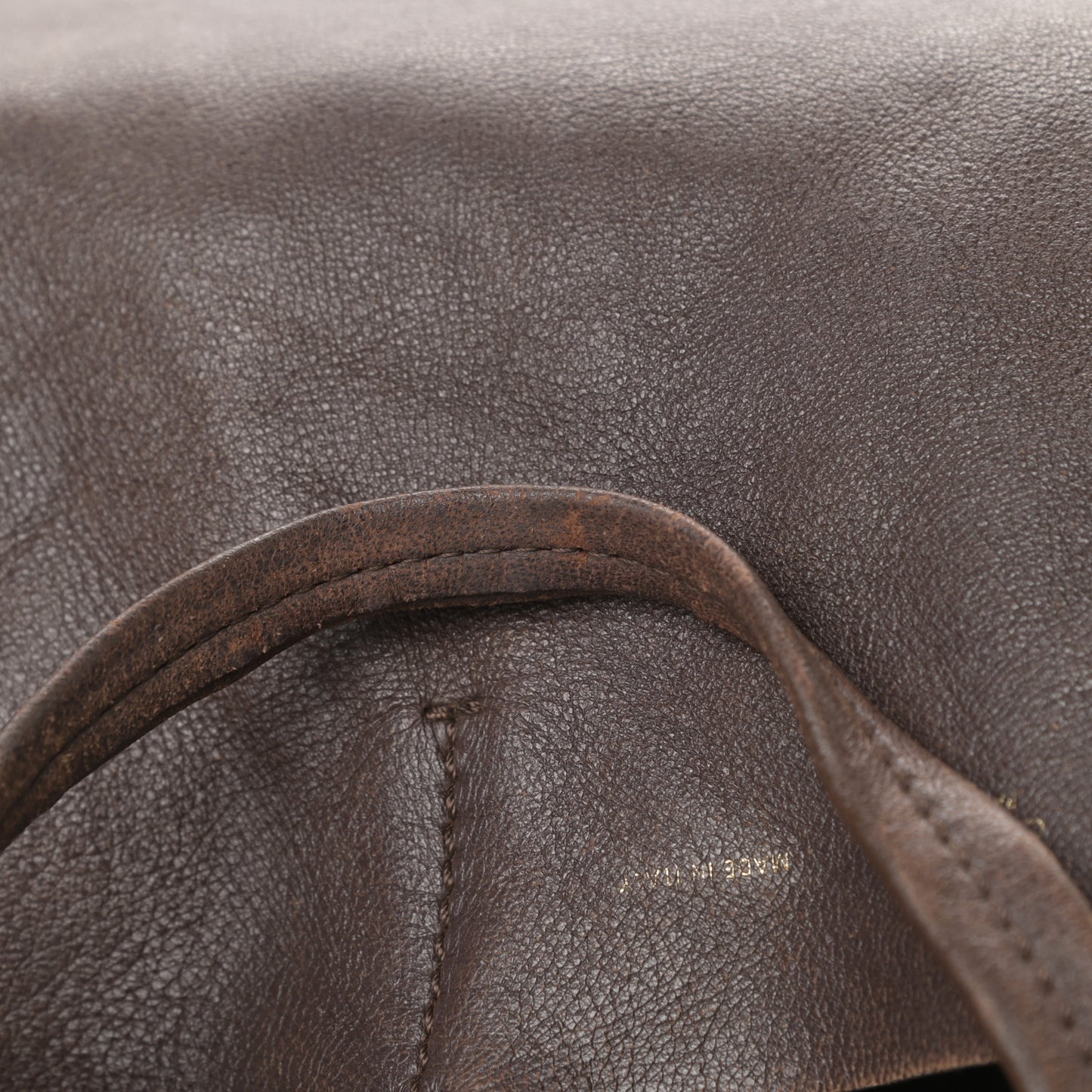 Lambskin Vertical Cabas Brown