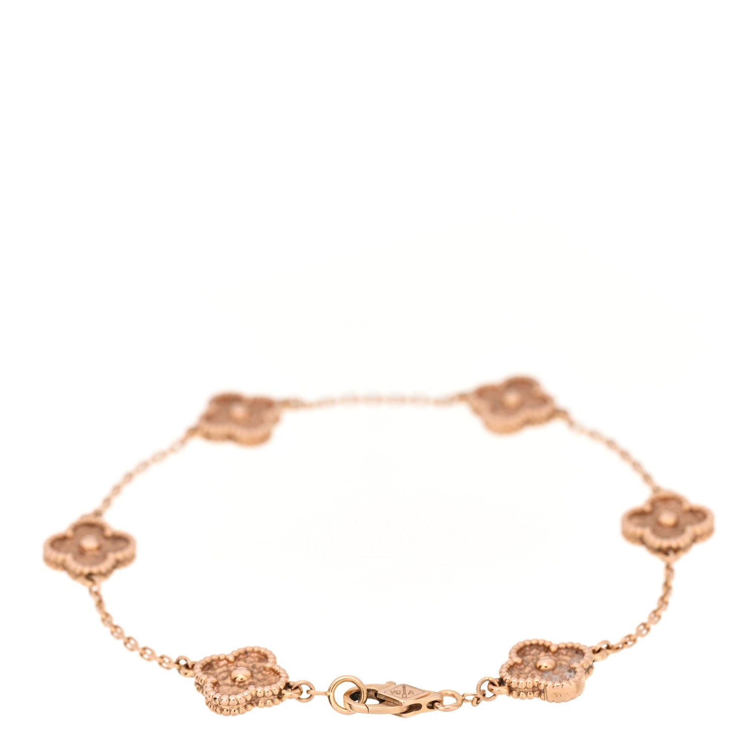 Van Cleef & Arpels 18K Rose Gold 6 Motifs Sweet Alhambra Bracelet 2 of 4