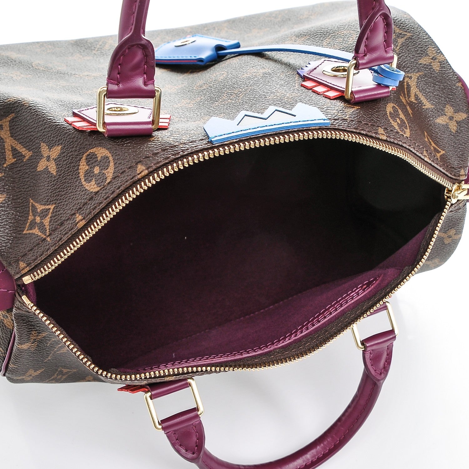 Louis Vuitton Monogram Totem Speedy 30 Magenta 5 of 6