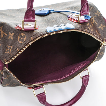 Louis Vuitton Monogram Totem Speedy 30 Magenta 5 of 6