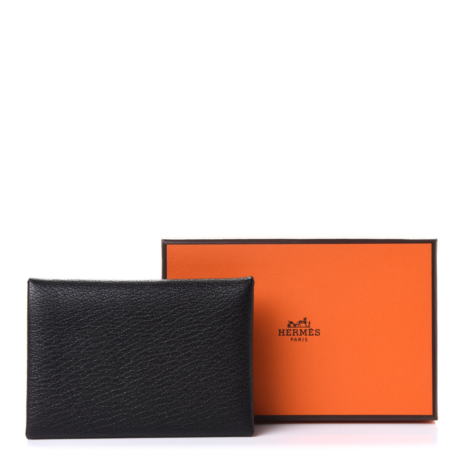 Hermes Chevre Mysore Calvi Duo Card Case Black 10 of 10