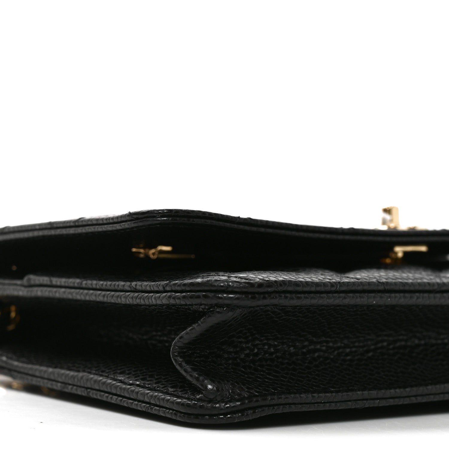 Chanel Caviar Quilted CC Turnlock Wallet On Chain WOC Black 10 of 12