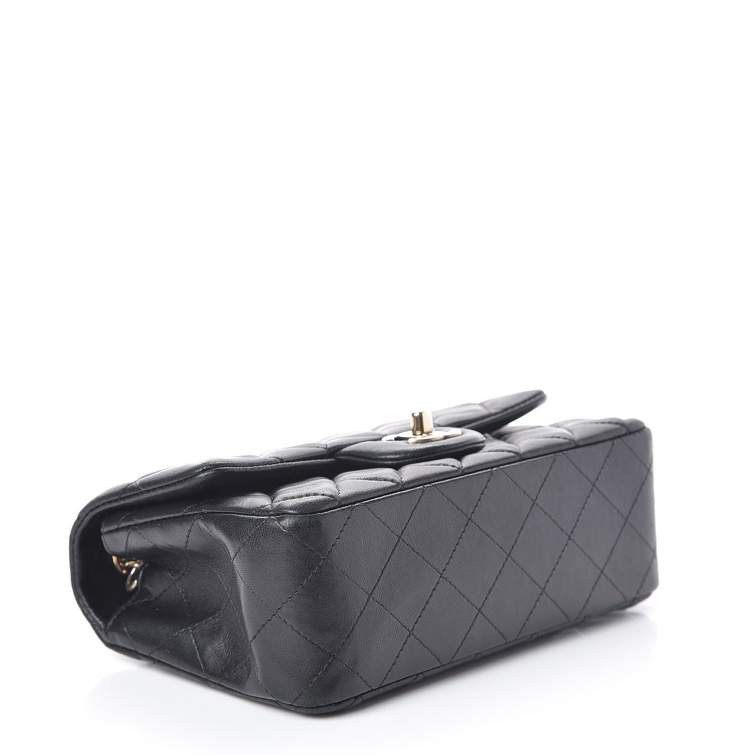 Chanel Lambskin Quilted Mini Rectangular Flap Black 4 of 10