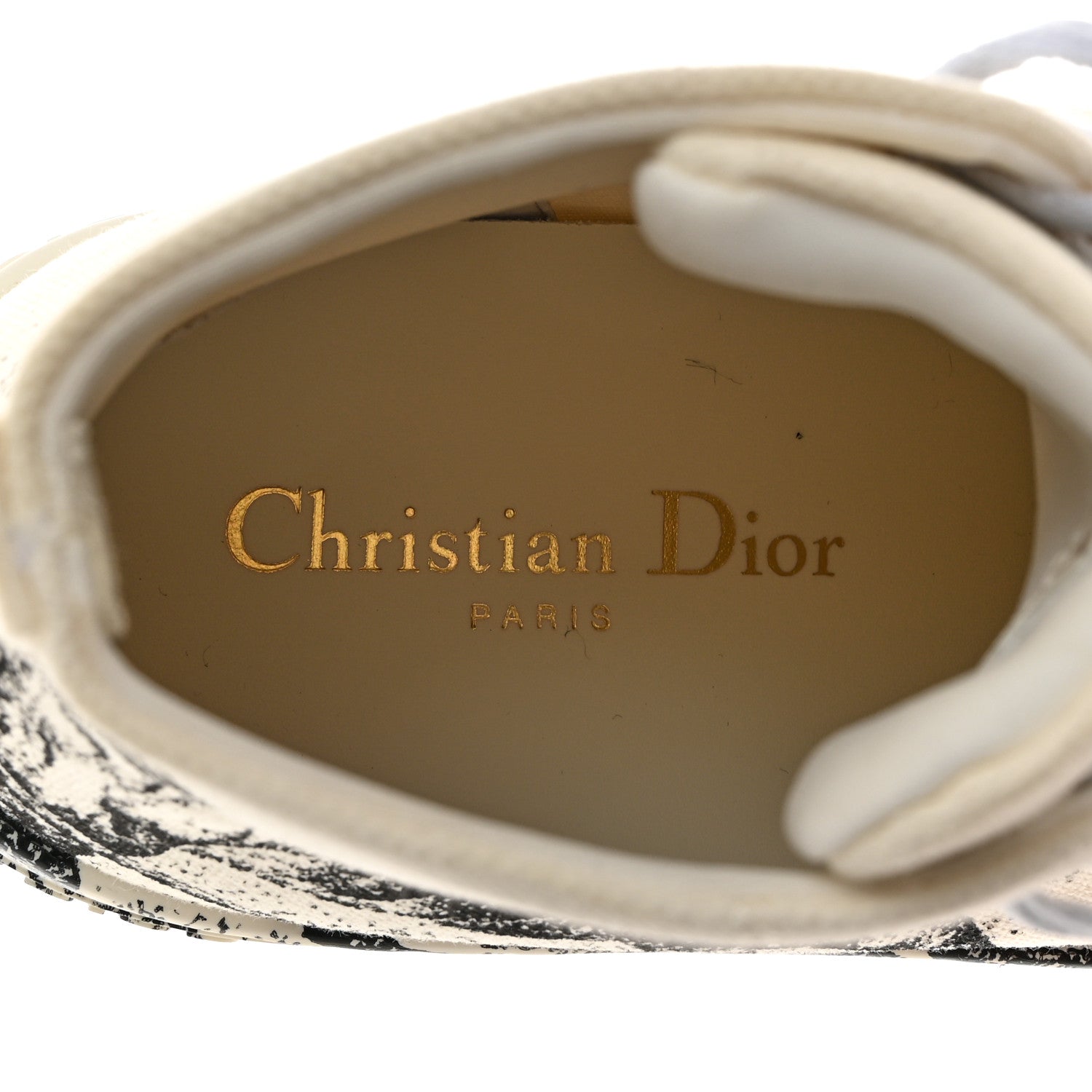 Christian Dior Canvas Embroidered Walk'In Dior Tiger Print High Top Sneakers 37.5 White 6 of 10