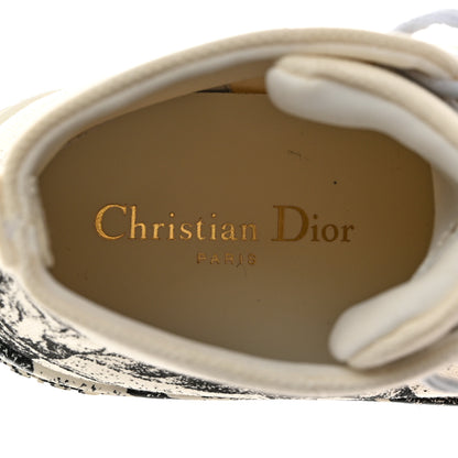 Christian Dior Canvas Embroidered Walk'In Dior Tiger Print High Top Sneakers 37.5 White 6 of 10