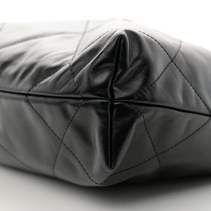 Chanel Shiny Calfskin Quilted Small Chanel 22 Black 12 of 13