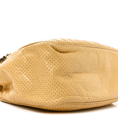 Chanel Calfskin Perforated 50's Satchel Yellow 9 of 10