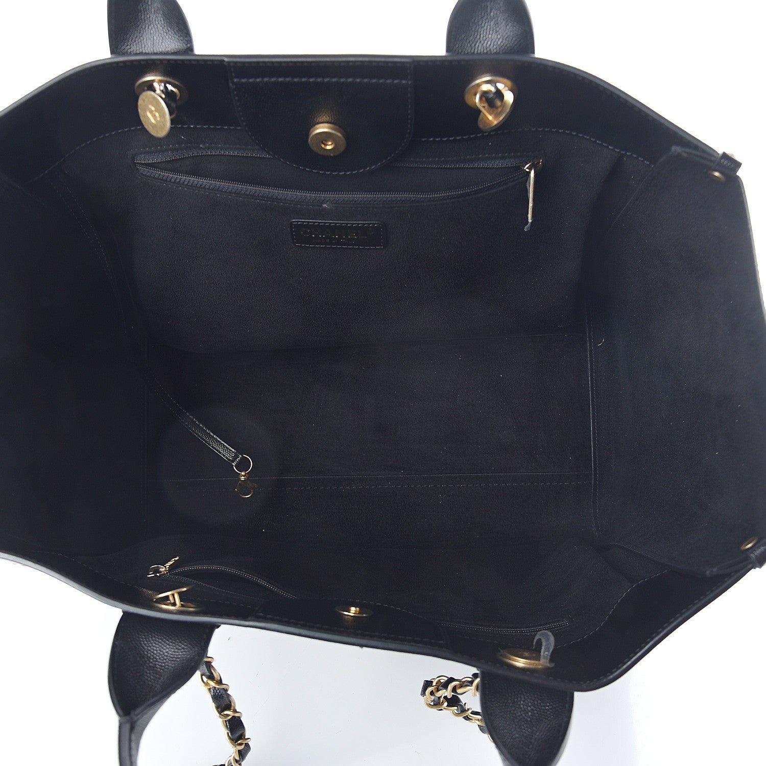 Chanel Caviar Medium Studded Deauville Tote Black 4 of 9