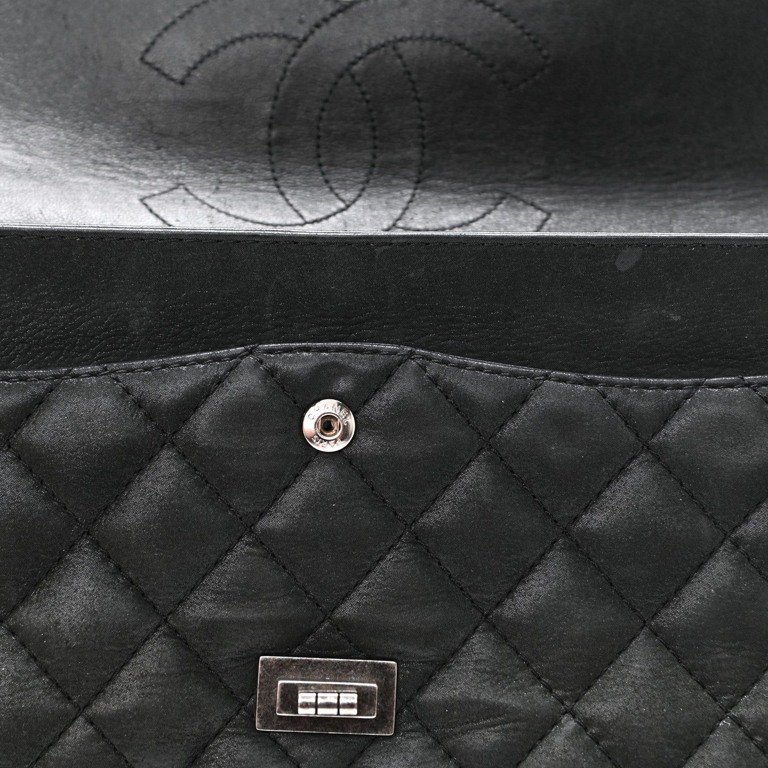 Chanel Iridescent Calfskin Quilted 2.55 Reissue 226 Flap Black 14 of 16