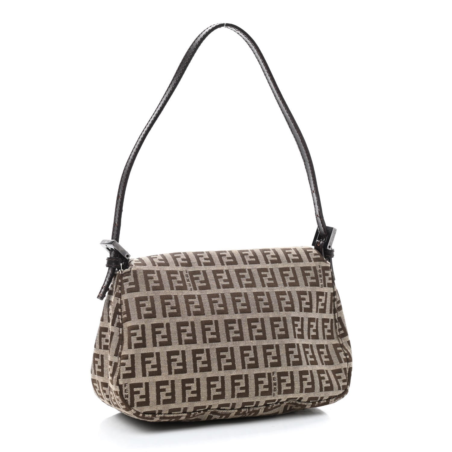 Fendi Zucchino Vitello Mini Mama Baguette Mogano Panna Testa di Moro 3 of 10