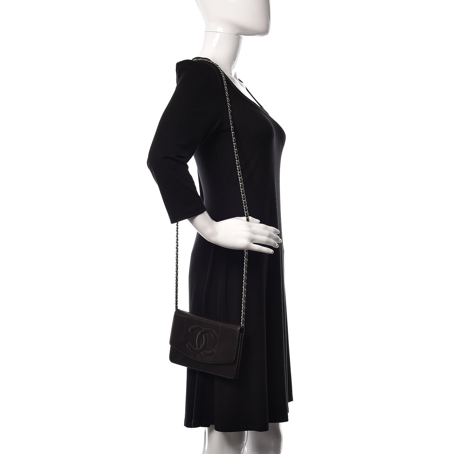 Caviar Timeless CC Wallet On Chain WOC Dark Brown