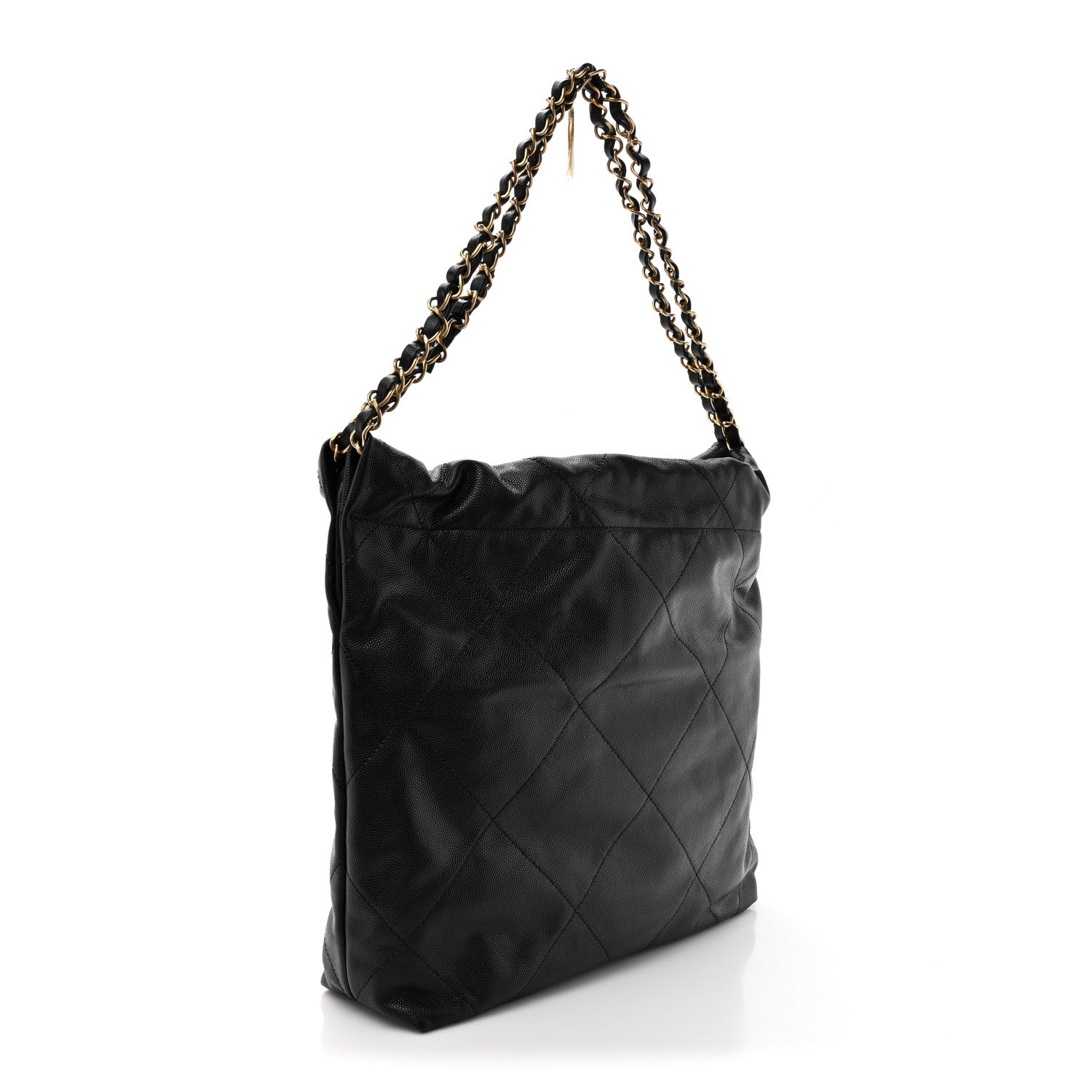 Chanel Shiny Caviar Quilted Small Chanel 22 So Black 3 of 10