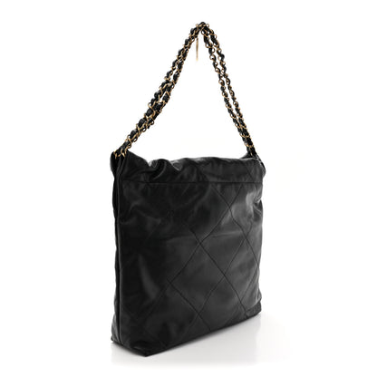 Chanel Shiny Caviar Quilted Small Chanel 22 So Black 3 of 10