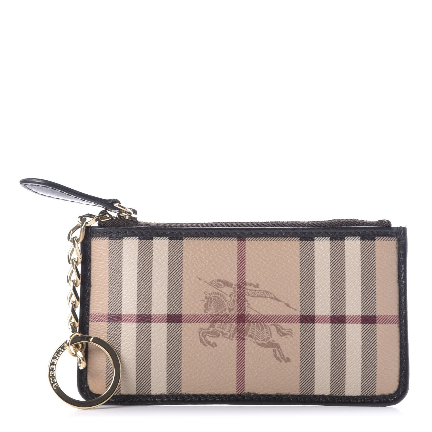 Burberry Haymarket Check Lindal Coin Case Chocolate 1 of 8