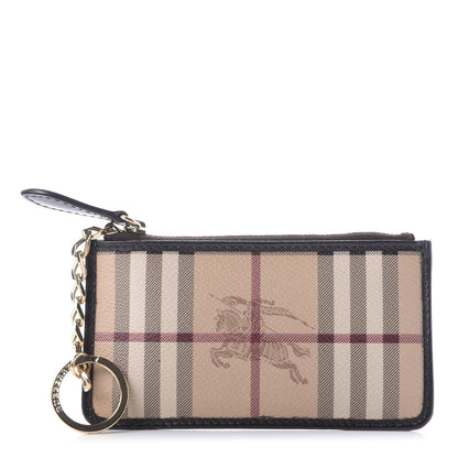Burberry Haymarket Check Lindal Coin Case Chocolate 1 of 8