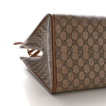 Gucci GG Supreme Monogram Fake/Not Large Retro Interlocking G Tote Bag Beige Brown Sugar 9 of 11