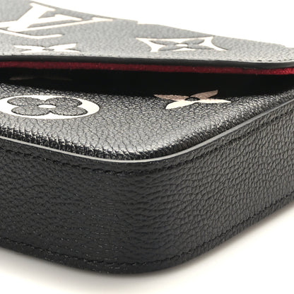 Louis Vuitton Empreinte Monogram Giant Felicie Pochette Black Beige 9 of 10