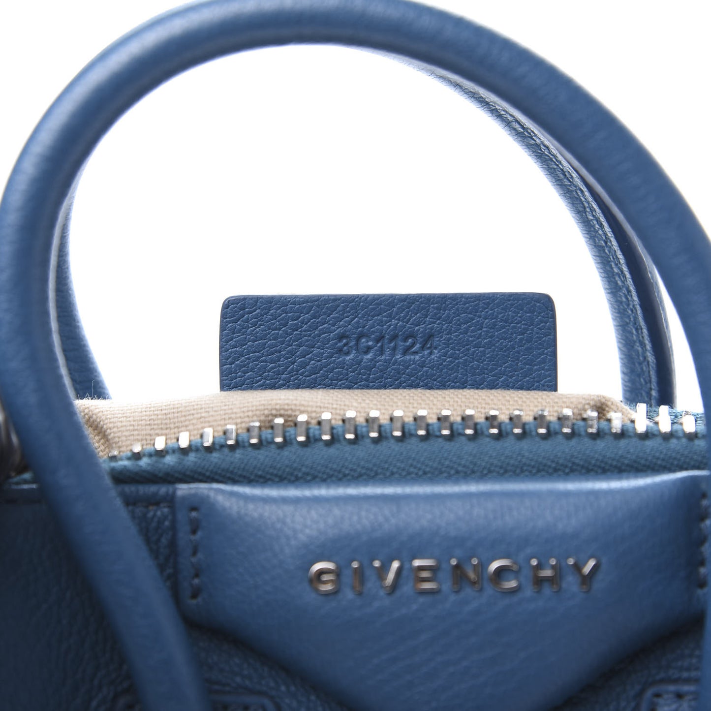 Sugar Goatskin Mini Antigona Medium Blue