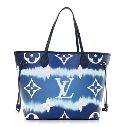 Louis Vuitton Monogram Escale Neverfull MM Blue 3 of 11