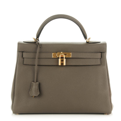 Hermes Taurillon Clemence Kelly Retourne 32 Etain 1 of 25