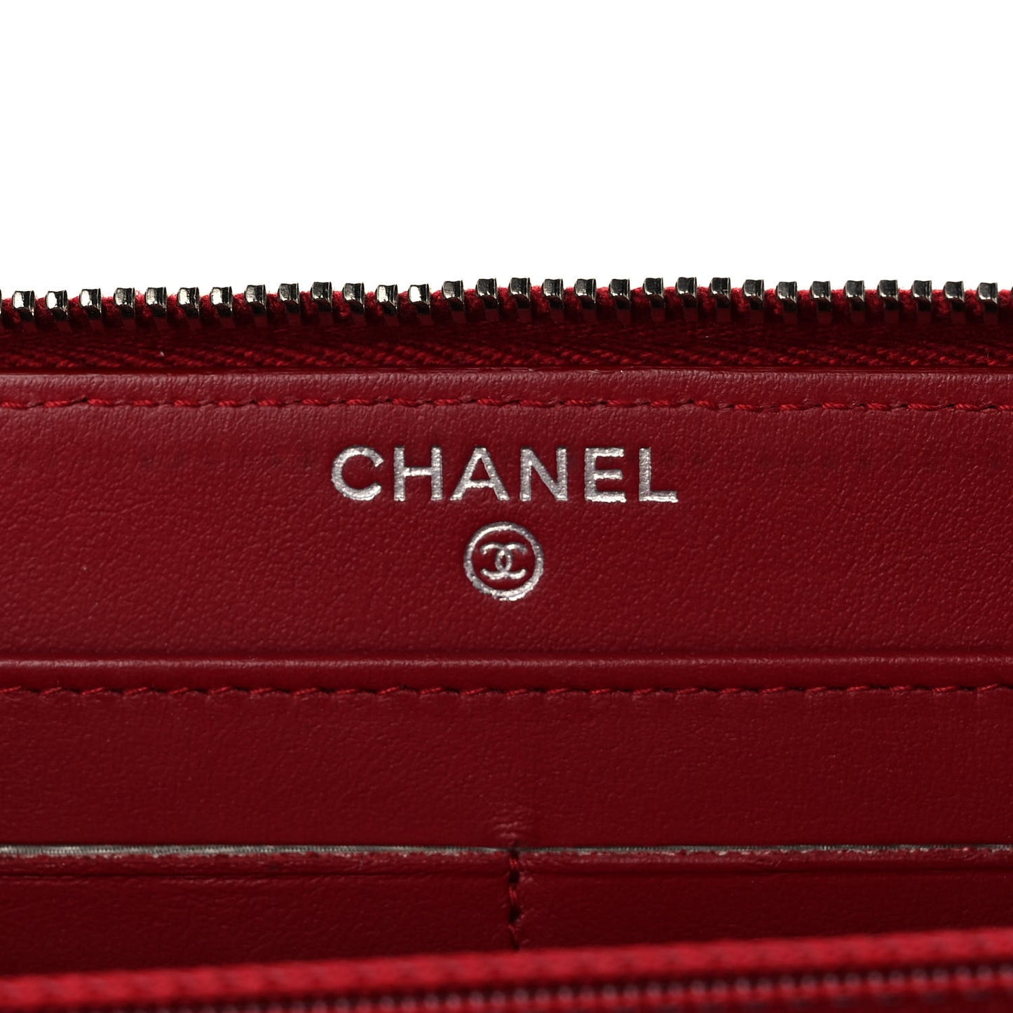 Caviar Quilted Large Gusset Zip Around Wallet Red