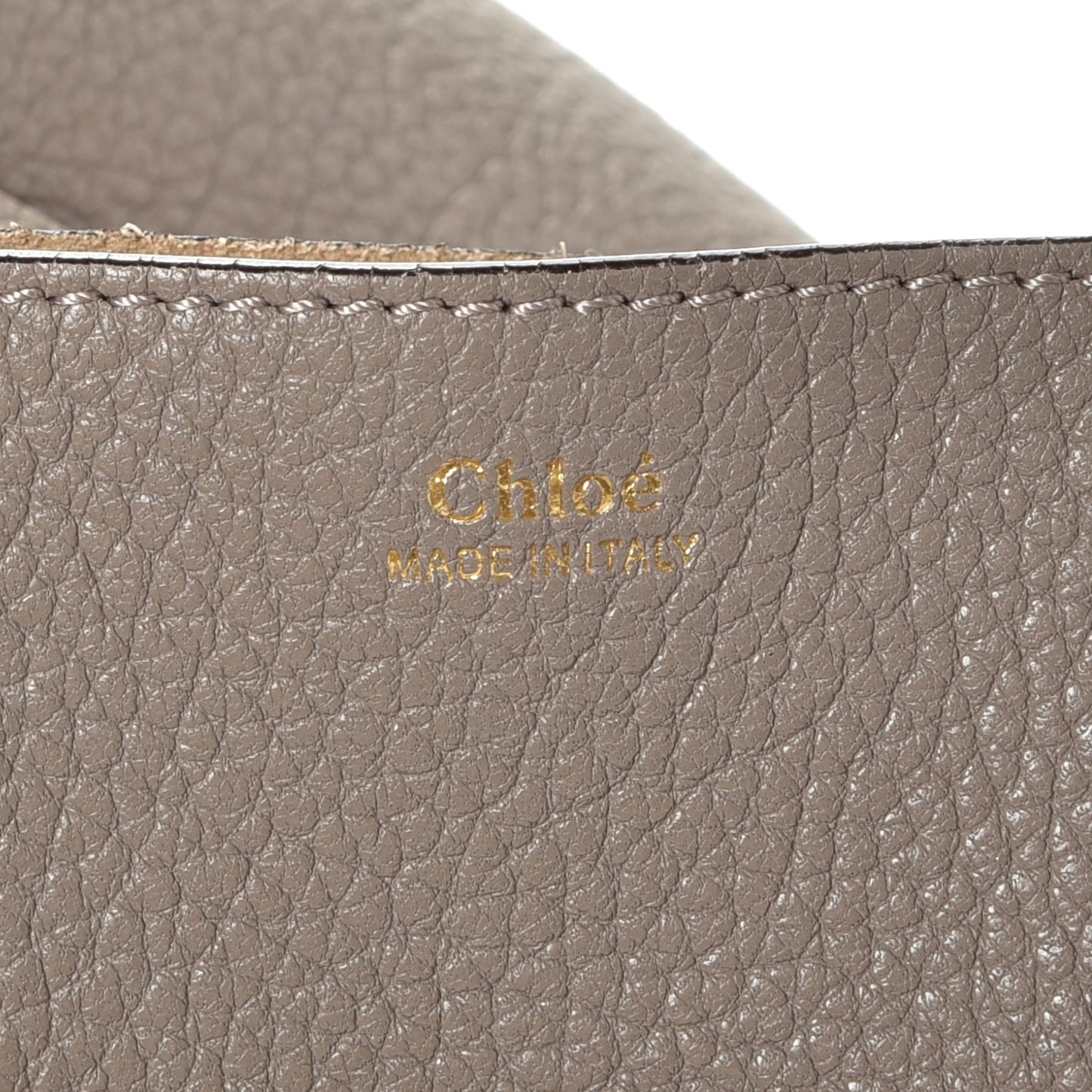 Grained Lambskin Drew Shoulder Bag Motty Grey