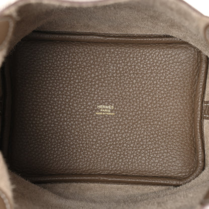 Hermes Taurillon Clemence Picotin Lock 18 PM Etoupe 5 of 11