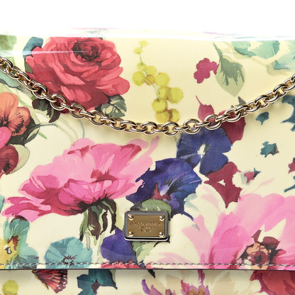 Dolce & Gabbana Patent Floral Print Wallet On Chain Multicolor 6 of 8